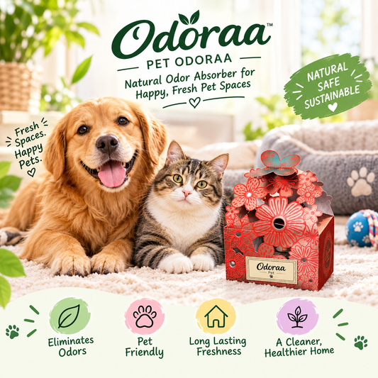 Odoraa Essentials Pet Odor Eliminator for Homes with Pets | Odor Absorber | Solar Rechargeable & Eco-Friendly | 100g Pack | Safe for Dogs, Cats & Small Pets (Pack of 2)