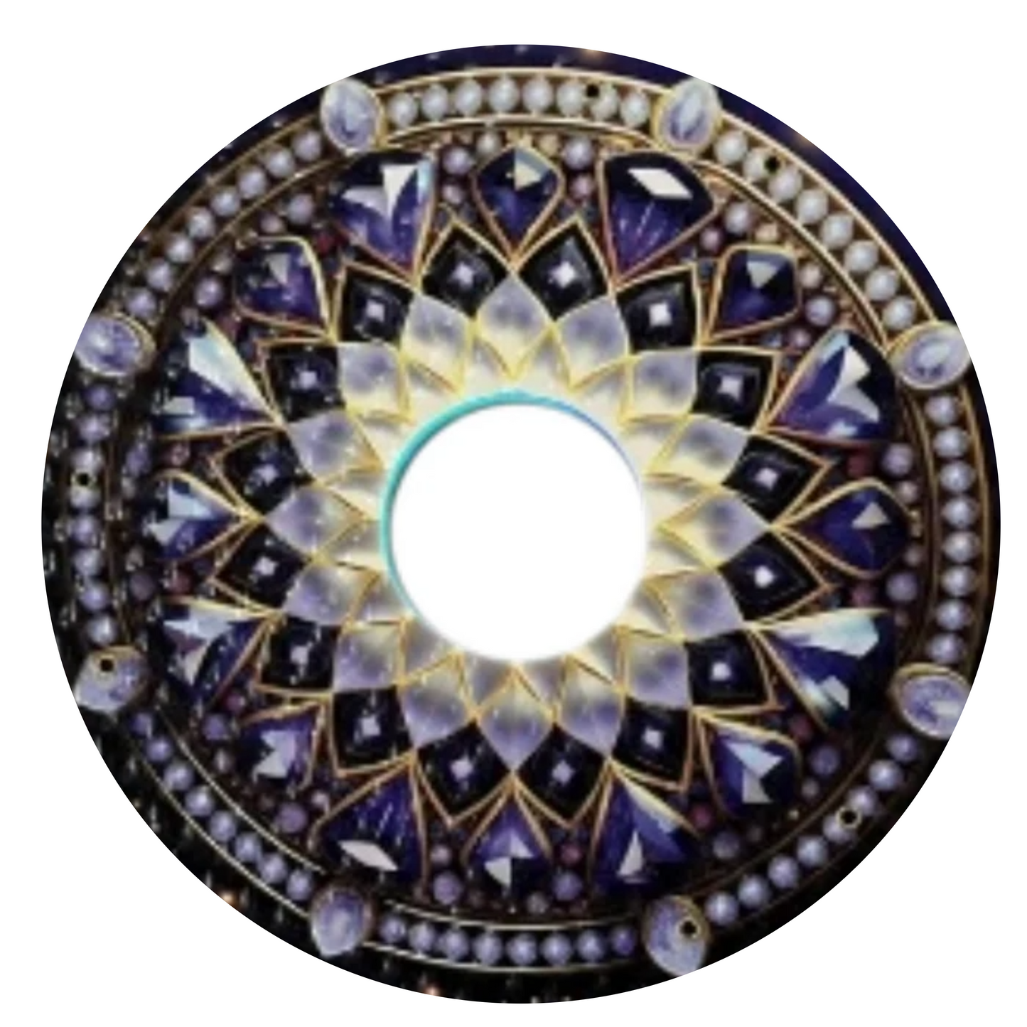 3D Royal Blue Diamonds: 18 inches