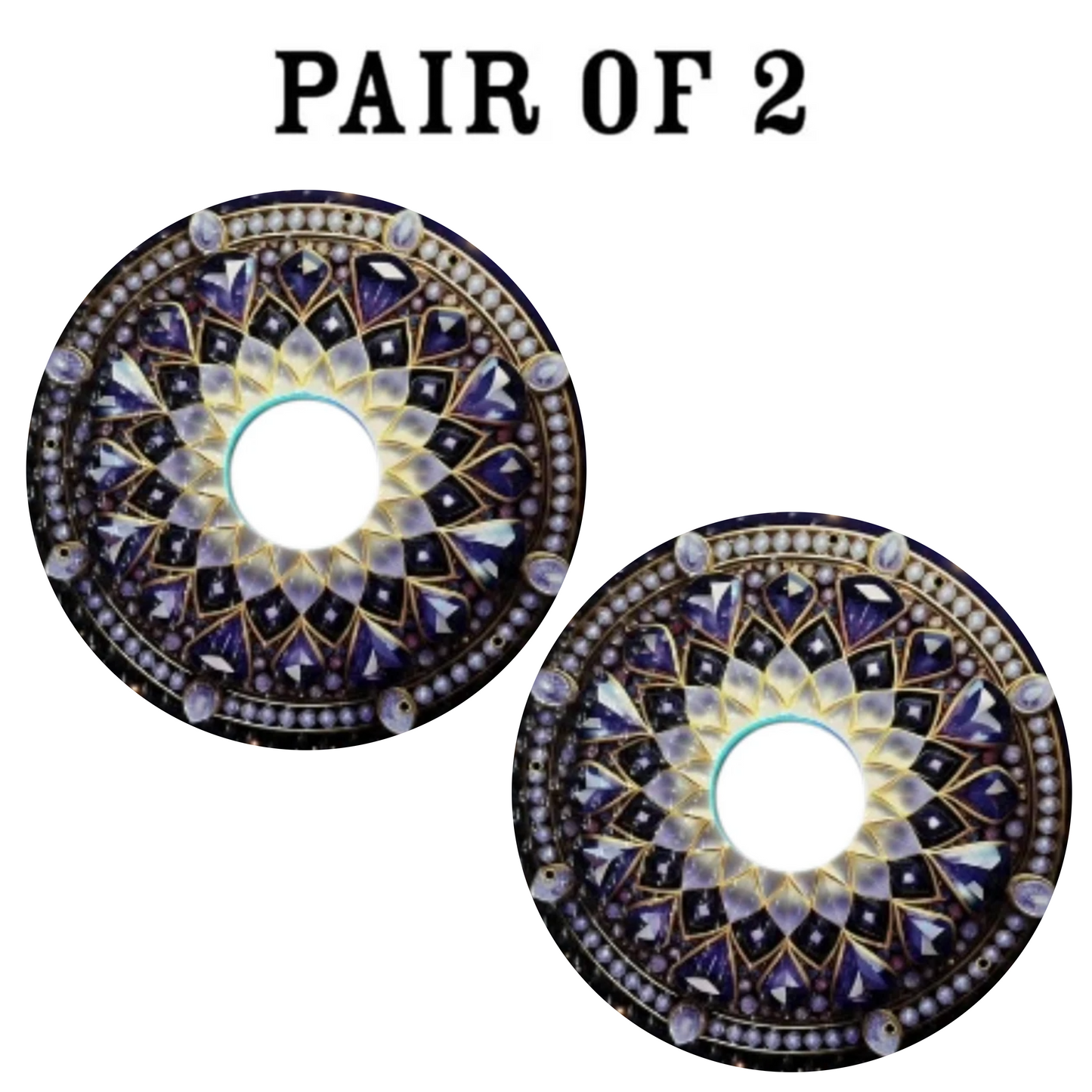 3D Royal Blue Diamonds: 18 inches