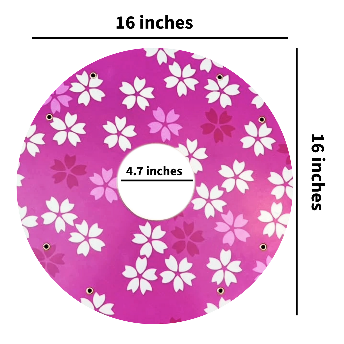 Floral pattern: 16 inches